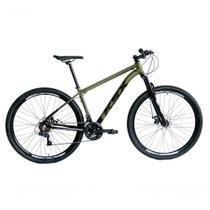 Bicicleta Aro 29 Ksx Sd7 21v Cabos Internos Alumínio Freios A Disco Garfo Suspensão Preto Verde Militar Tamanho 19 Bicicleta Aro 29 Ksx Sd7 21v Cabos Internos Alumínio Freios A Disco Garfo Suspensão Preto Verde Militar Tamanho 19
