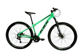 Bicicleta Aro 29 Ksx Sd7 Alumínio 21v Cabos Internos Freios a Disco Garfo Suspensão Verde/Preto