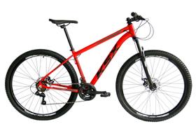 Bicicleta Aro 29 Ksx Sd7 Alumínio 21v Cabos Internos Freios a Disco Garfo Suspensão Vermelho/Preto
