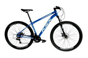 Bicicleta Aro 29 Ksx Sd7 Alumínio 21v Freios a Disco Cabos Internos Garfo Suspensão Azul/Branco