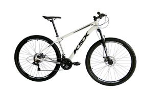 Bicicleta Aro 29 Ksx Sd7 Alumínio 21v Freios a Disco Cabos Internos Garfo Suspensão Branco/Preto
