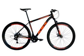 Bicicleta Aro 29 Ksx Sd7 Alumínio 21v Freios a Disco Cabos Internos Garfo Suspensão Preto/Laranja