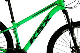 Bicicleta Aro 29 Ksx Sd7 Alumínio 21v Freios a Disco Cabos Internos Garfo Suspensão Verde/Preto