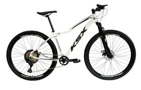 Bicicleta Aro 29 Ksx Sd7 Feminina 12v Freio a Disco Hidráulico K7 11/50 Garfo com Trava Kit 1x12 Branco/Preto