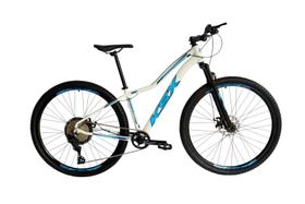 Bicicleta Aro 29 Ksx Sd7 Feminina 12v Freio Hidráulico K7 11/50 Garfo com Trava Kit 1x12 Branco/Azul