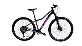 Bicicleta Aro 29 Ksx Sd7 Feminina 12v Freio Hidráulico K7 11/50 Garfo com Trava Kit 1x12 Preto/Pink/Azul