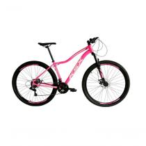 Bicicleta Aro 29 Ksx Sd7 Feminina 21v Cabos Internos Alumínio Freios A Disco Garfo Suspensão Rosa Branco Tamanho 17 Bicicleta Aro 29 Ksx Sd7 Feminina 21v Cabos Internos Alumínio Freios A Disco Garfo Suspensão Rosa Branco Tamanho 17