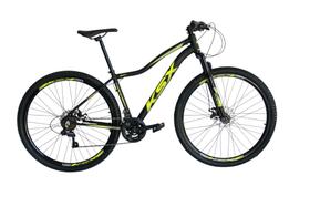 Bicicleta Aro 29 Ksx Sd7 Feminina Alumínio 21v Freios a Disco Cabos Internos Garfo Suspensão Preto/Amarelo