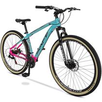 Bicicleta Aro 29 Mountain Bike Safe Alumínio 21 Marchas Freio à Disco Garfo com Suspensão