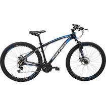 Bicicleta Aro 29 MTB Alumínio Quadro 17" Câmbio Shimano 21 velocidades Nitro Preta/Azul