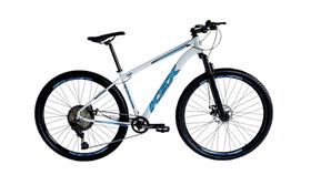 Bicicleta Aro 29 Mtb Ksx Sd7 12v Freio a Disco Hidráulico K7 11/50 Garfo com Trava Kit 1x12 Branco/Azul Bicicleta Aro 29 Mtb Ksx Sd7 12v Freio a Disco Hidráulico K7 11/50 Garfo com Trava Kit 1x12 Branco/Azul