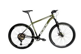 Bicicleta Aro 29 Mtb Ksx Sd7 12v Freio a Disco Hidráulico K7 11/50 Garfo com Trava Kit 1x12 Preto/Verde Militar