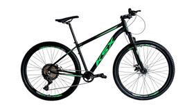 Bicicleta Aro 29 Mtb Ksx Sd7 12v Freio a Disco Hidráulico K7 11/50 Garfo com Trava Kit 1x12 Preto/Verde
