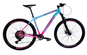 Bicicleta Aro 29 Mtb Ksx Sd7 12v Freio a Disco Hidráulico K7 11/50 Garfo com Trava Kit 1x12 Rosa/Azul