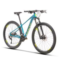 Bicicleta Aro 29 MTB Quadro Alumínio M17' Freios Shimano Intensa Comp 2023 Azul Amarelo Sense
