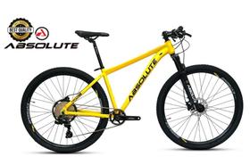 Bicicleta Aro 29 Nero 5 Peças Inteira Absolute 12v Hollowtech Freio a Disco Hidráulico k7 11/52 Garfo Trava no Guidão. Amarelo