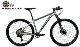 Bicicleta Aro 29 Nero 5 Peças Inteira Absolute 12v Hollowtech Freio a Disco Hidráulico k7 11/52 Garfo Trava no Guidão. Cinza