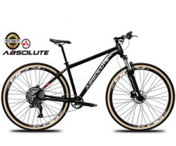 Bicicleta Aro 29 Nero 5 Peças Inteira Absolute 12v Hollowtech Garfo Trava no Guidão k7 11/52 Pneu c/Faixa Freio Hidráulico. Preto