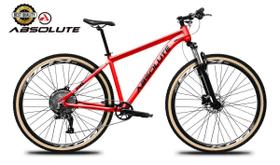 Bicicleta Aro 29 Nero 5 Peças Inteira Absolute 12v Hollowtech Garfo Trava no Guidão k7 11/52 Pneu c/Faixa Freio Hidráulico. Vermelho