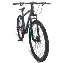 Bicicleta Aro 29 Off Alumínio Disco Suspensão Preto/Azul Tamanho:17