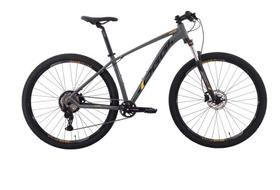 Bicicleta Aro 29 Oggi Hacker HDS ESSA 8v - Grafite/Amarelo/Preto Bicicleta Aro 29 Oggi Hacker HDS ESSA 8v - Grafite/Amarelo/Preto