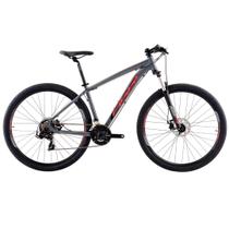 Bicicleta Aro 29 Oggi Hacker Sport 21v - Grafite/Vermelho/Preto Bicicleta Aro 29 Oggi Hacker Sport 21v - Grafite/Vermelho/Preto