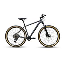 Bicicleta aro 29 Pulse Cambio Absolute 1x12 Freio Disco Hidralico Cubo K7 Grafite/Ades Preto