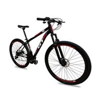 Bicicleta Aro 29 Shimano Dianteiro e Traseiro Alumínio 21 Marchas Freio a Disco Quadro 15 Vermelho Bicicleta Aro 29 Shimano Dianteiro e Traseiro Alumínio 21 Marchas Freio a Disco Quadro 15 Vermelho