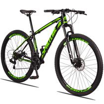 Bicicleta Aro 29 Spaceline Vega Alumínio Câmbios Shimano 24V Freio a Disco hidráulico Suspensão MTB
