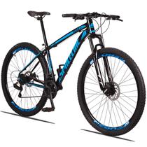 Bicicleta Aro 29 Spaceline Vega Alumínio Câmbios Shimano 24V Freio a Disco hidráulico Suspensão MTB