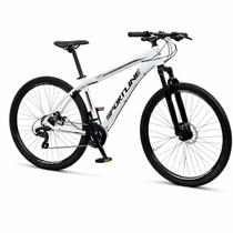 Bicicleta Aro 29 Sportline 21v Freio a Disco ST3 Branco Preto 19