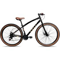 Bicicleta ARO 29 Vancouver Preto Brilhante com 21 Velocidades Estilo Retrô