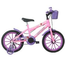 Bicicleta ARO16 Mormaii Sweet GIRL C/ Cesta - 201070104701 Rosa