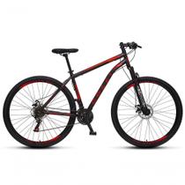 Bicicleta Athena Aro 29 Em Aço Com 21 Marchas Colli Preto Fosco-vermelho Bicicleta Athena Aro 29 Em Aço Com 21 Marchas Colli Preto Fosco-vermelho
