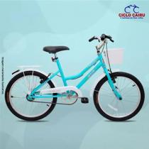 Bicicleta azul turquesa e branco aro 24