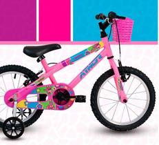 Bicicleta Baby Girl A16 com Cestinha Athor Rosa Bicicleta Baby Girl A16 com Cestinha Athor Rosa