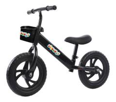Bicicleta Balance Aro 12 Importway Sem Pedais Equilíbrio Preta Bicicleta Balance Aro 12 Importway Sem Pedais Equilíbrio Preta