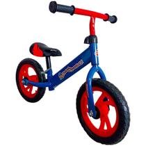Bicicleta Balance Bike Azul Uni Toys de Equilíbrio 9 Meses a 3 Anos Freio Traseiro Suporta até 25kg