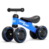Bicicleta Balance Bike De Equilibrio Andador Sem Pedal 4 Rodas Azul Para Bebês Menino Bicicleta Balance Bike De Equilibrio Andador Sem Pedal 4 Rodas Azul Para Bebês Menino