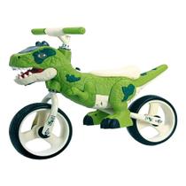Bicicleta Balance Bike Dino T-rex Aro 12 - Unitoys Cor Verde