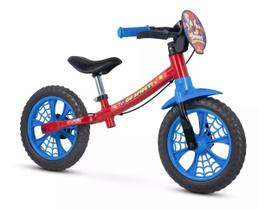Bicicleta Balance Bike Equilíbrio Sem Pedal Spider Man - Nathor