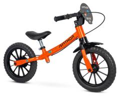 Bicicleta Balance Equilíbrio Rocket Astro Preto/Laranja Aro 12 - Nathor