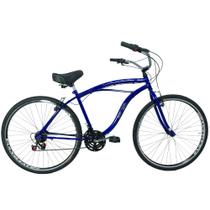 Bicicleta Beach Caiçara Aro 29 Freio V-Brake Masculina Azul