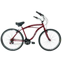 Bicicleta Beach Caiçara Aro 29 Freio V-Brake Masculina Vermelho