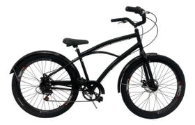 Bicicleta Beach Praiana Harley Freio Disco Pneu Flame 7v