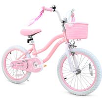 Bicicleta Bicystar Infantil Feminina 18" com Rodinhas, Cesta e Fitas Rosa Bicicleta Bicystar Infantil Feminina 18" com Rodinhas, Cesta e Fitas Rosa