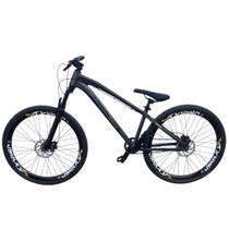 Bicicleta Bike Absolute Brutus Pro 26 Aluminio Monomarcha Freios Hidraulicos Aros Vmaxx Grau Dirt Jump Manobras Cor Cinza