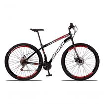 Bicicleta Bike Aço 21 Marchas Velocidades Aro 29 Preto E Vermelho
