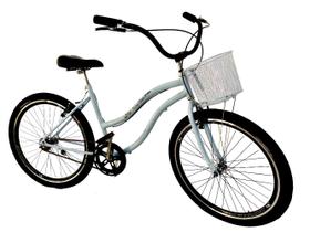 Bicicleta bike aro 26 feminino masculino urbana azulbb claro