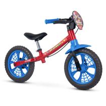 Bicicleta Bike Equilíbrio Sem Pedal Homem Aranha Balance Aro 12 Nathor